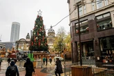 People divided after Christmas tree erected two months early
