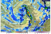 Massive 580-mile rain wall set to cover UK in days as maps turn blue