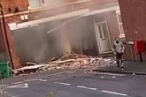 Moment cowboy builder walks away from house he caused to explode