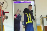 Moment Emmanuel Macron's wife appears to slap him in the face during heated argument