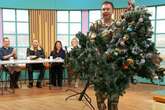 Joe Lycett says 'see you later' to Sunday Brunch as he walks off with stolen Christmas tree