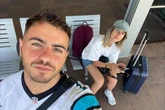 Siblings laugh as they turn up to airport one year early for their flight