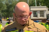 Fire chief breaks down in tears as he confirms two firefighters have died in huge blaze