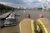 Five officers injured as police boat hits Westminster Bridge on the Thames
