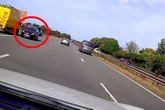 Horrifying moment car driver filmed hurtling wrong way down motorway