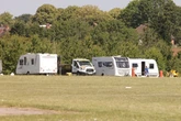 Travellers set up camp on children's playpark in Birmingham