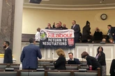 Protesters dramatically halt Birmingham Council meeting amid bins strike tensions