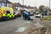 Nissan overturns in Bordesley Green two-car crash as driver injured