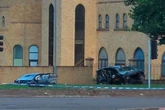 Taxi driver fighting for life as two hurt in 3am crash outside Birmingham mosque