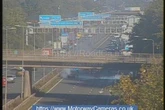 M6 live as car fire closes stretch of busy motorway