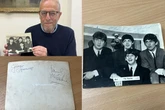 Beatles photo signed by band after being ordered to stop playing before Midlands gig up for auction