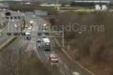 Heavy M6 delays near NEC as vehicle fire smoke leaves lane closed