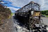 A5 coach fire: Devastating pictures show vehicle gutted after both sides of major road was closed