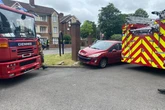 Impatient Peugeot driver wedged as fire service answers 999 call