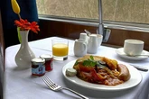 Gorgeous steam train ride from Birmingham where passengers get a fry-up and afternoon tea