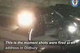 Moment hooded man shoots up home in shocking planned attack