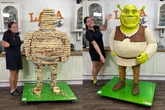 Baker who has watched Shrek more than 100 times creates huge 6ft5 cake of famous ogre