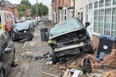 Driver arrested in Birmingham after car crashes into parked vehicles and house in Sparkbrook