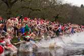 Brave Christmas Day swimmers jump into freezing Sutton Park lake