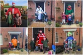 The heartwarming reason dad wears Christmas outfits to drop children off at school