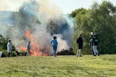 Third fire at Birmingham beauty spot in a week as witnesses look on
