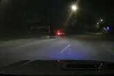 Moment dangerous driver chased by police as he hits 80mph on wrong side of road