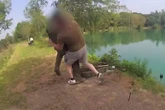 Moment father and son anglers attack fisheries officers 'over simple request'