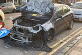 Soho Road closed after car bursts into flames