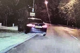 Moment brazen Jaguar driver escapes police by going 'off road' down bicycle track