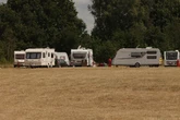 Travellers set up camp on family park ahead of weekend