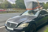 M6 police stop Mercedes with 'load about to fall off'