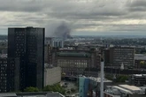 Jaguar Land Rover fire smoke visible from city centre after 'huge flames'
