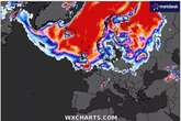 Weather maps turn red as Artic blast set to bring 20cm of snow