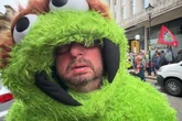 'Oscar the Grouch' says council's ruling Labour group's 'days are numbered' at bin strike demo