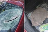 Hunt for Birmingham A38 yobs who threw concrete slab at car windscreen injuring passenger