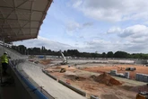 Building and construction work on the Alexander Stadium in Perry Barr.