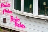 Illiterate vandal scrawls 'pedo' across Midlands house