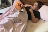 'I was so high I set myself on fire, and laughing boyfriend filmed it'