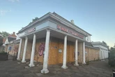 Site of UK's first TGI Fridays covered in graffiti and broken glass