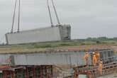 New footage of HS2 station in Solihull as it starts to take shape and bridge beams laid