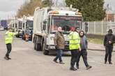 Council boss runs over striking binman's foot in depot accident