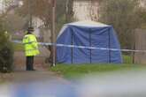 Kings Norton murder scene as police erect blue tent and forensics officers scour street