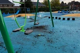 Heartless yobs target brand new play area days after opening with plants 'ripped up'