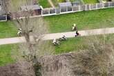 Moment off-road biker in Chelmsley Wood knocked off motorcycle in nuisance crackdown