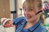 Cute new Christmas Day arrival at Good Hope Hospital welcomed by selfless midwife