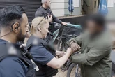 Moment immigration police arrest food delivery rider in Birmingham city centre sting