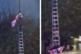 Group putting up St George's Cross in Birmingham asks passers-by 'don't you speak English?'