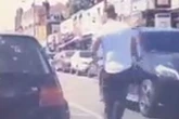 Shocking moment e-scooter rider collides with Mercedes - sending him flying on Soho Road