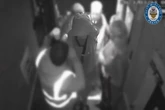 Chilling footage of moment clubber stabbed in neck for 'standing in killer's place'