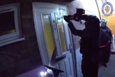 Police smash their way into homes of suspected car thieves